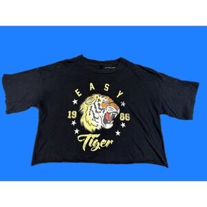 GRAYSON THREADS Easy Tiger Black XL 100% Cotton Graphic Tee Regular Fit